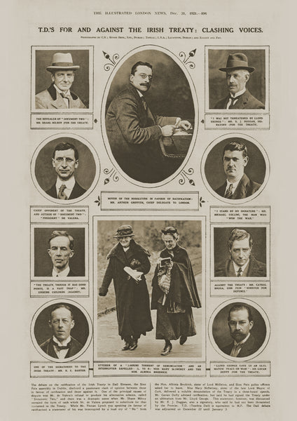 T.D.S FOR AND AGAINST THE TREATY DECEMBER 31, 1921