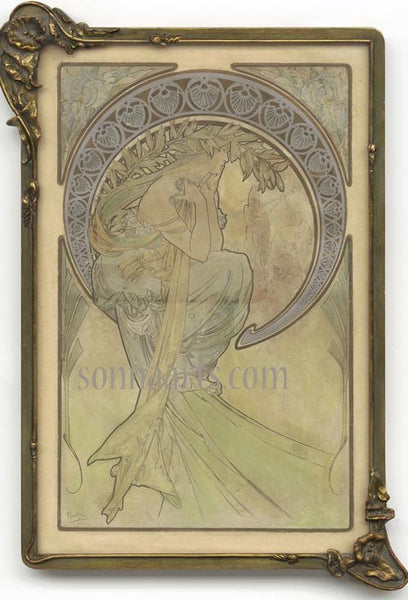 Alfons ( Alphonse) Mucha Les Arts LA POESIE special limited edition print