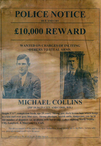 Michael Collins Wanted Poster 1920 special Limited Edition Print 2007