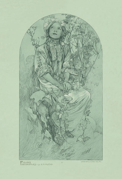 Plate 8 of the folio Figures Decoratives by Alphonse Mucha 1905 special limited edition print 2017