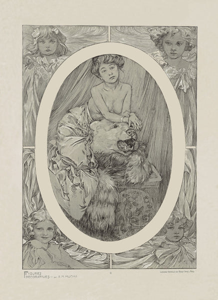 Plate 9 of the folio Figures Decoratives by Alphonse Mucha 1905 special limited edition print 2017