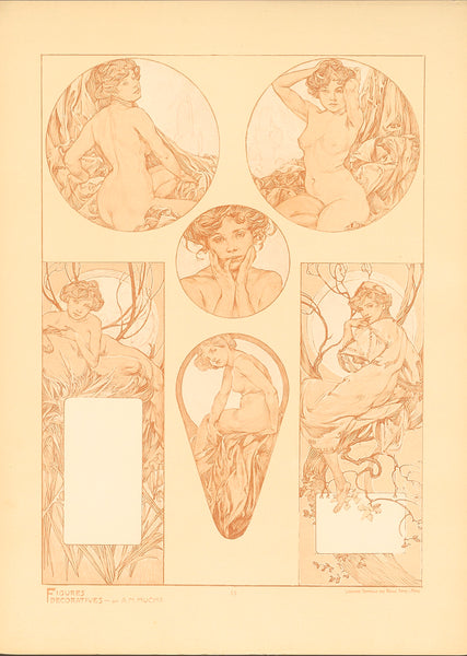 Plate 15 of the folio Figures Decoratives by Alphonse Mucha 1905 special limited edition print 2022